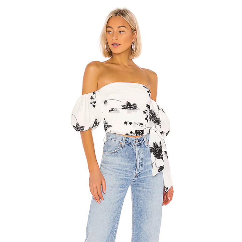 NWT x REVOLVE Leya Embroidered Top House of Harlow 1960 SZ S $148